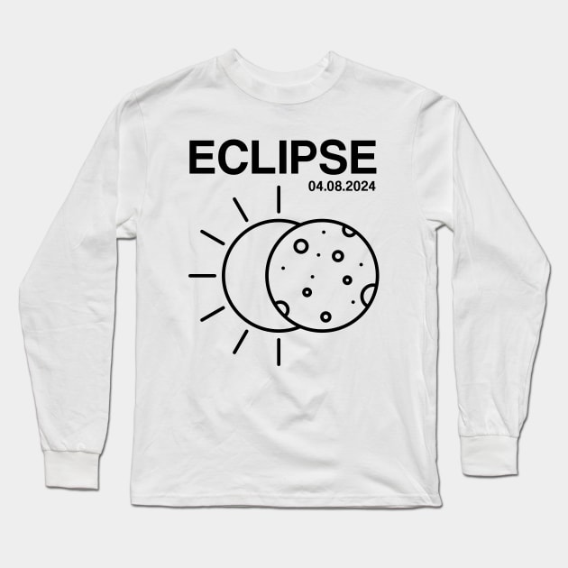 2024 Solar Eclipse 2024 04.08.24 Eclipse Mens Womens Kids Long Sleeve T-Shirt by DesignergiftsCie